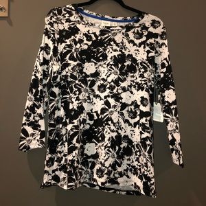 NWT RAFAELLA LONG SLEEVE FLORAL SHIRT
